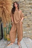 Kiti Paisley Damask Hitch Tee Walnut